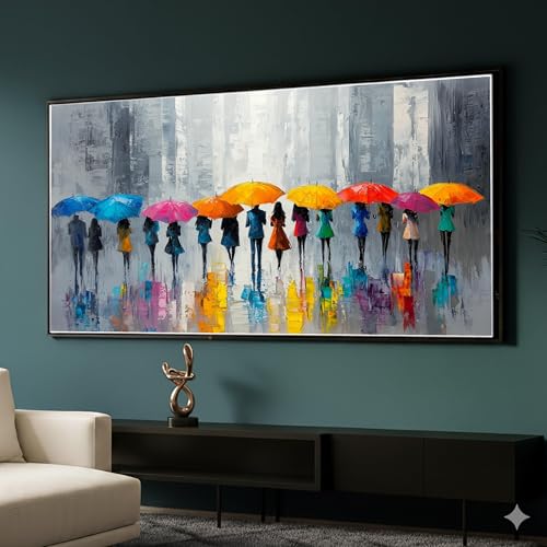 Toile Défilé de parapluies résistante aux UV avec reflets lumineux intenses