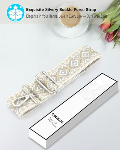 Image of Silvery Purse Straps Replacement Crossbody - Guitar Strap for Purse Crossbody
