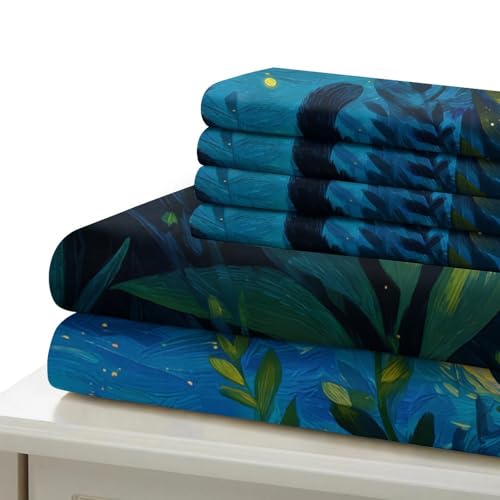 Housse de couette imprimé 3D léger parure de lit microfibre - 7