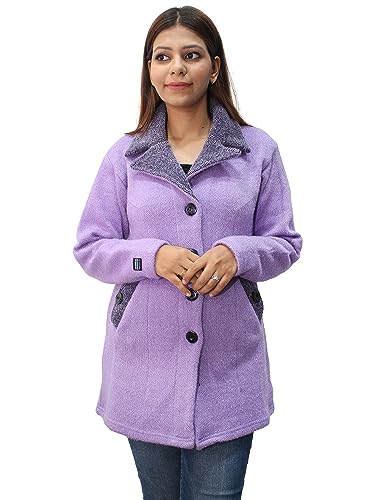 Image of Matelco Womens Woollen Collared Coat Cardigan