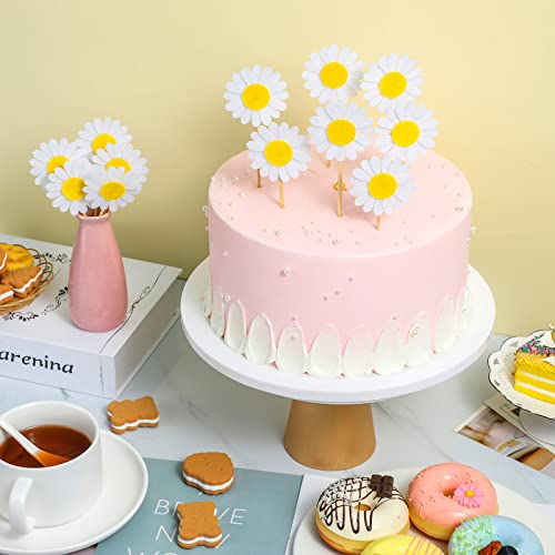 Pajean PAJEAN-TOPPERS-064 48 Pcs Daisy Cake Decorations White Daisy Flower Cupcake Toppers Chrysanthemum Daisy Cupcake Toppers Spring Daisy Cake Picks thumb #2