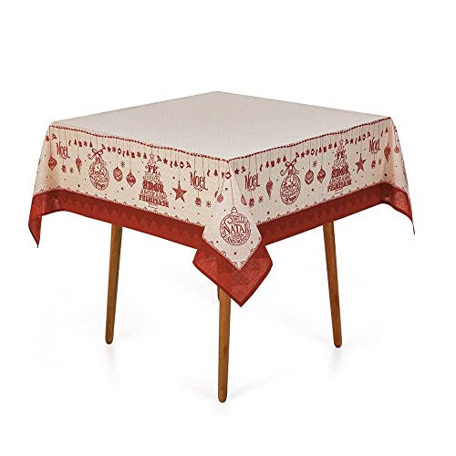 Toalha de Mesa de Natal Quadrada Magia Natalina Retangular 4 lugares 140x140 Karsten