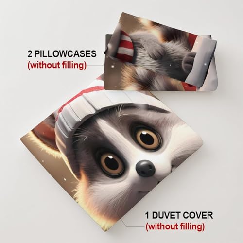 Drap housse protection matelas raton laveur Noël microfibre 90x200 - 8