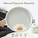 SENSARTE Nonstick Ceramic Frying Pan Skillet, 8-Inch Omelet Pan, Healthy Non Toxic Chef Pan, Induction Compatible Egg Pan with Heat Resistant Handle, PFAS-Free, White