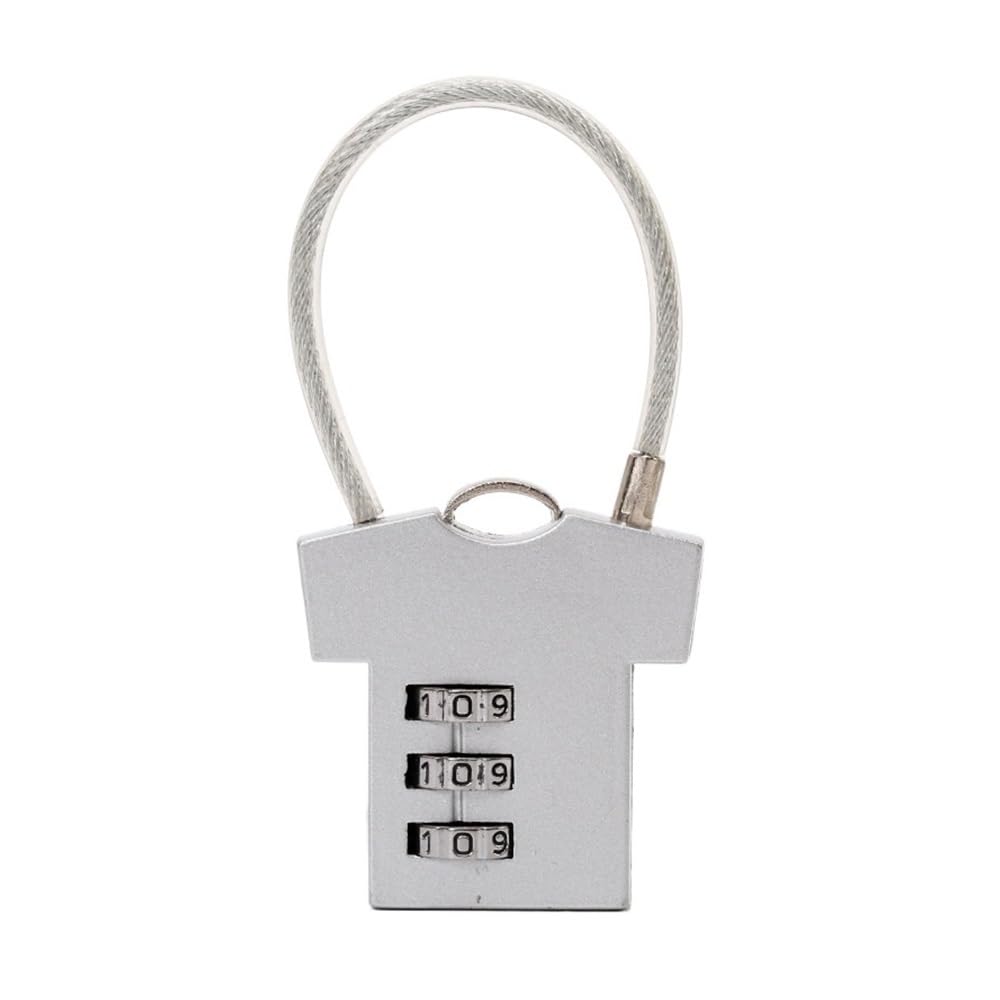 Gnyvzxplq Silver Suitcase Locks, Digit Multicolor Aluminum Alloy Combination Padlock For Luggage Locker(Silver)