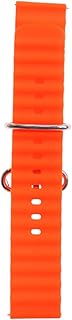 سوار ساعة من السيليكون مقاس 22 ملم، برتقالي - D304