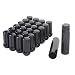 HanAuto Black Lug Nuts with 2 KEY (14mm x 1.5 Thread Size) - Pack of 24 Wheel Lug nuts, 75114K242