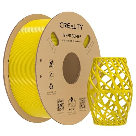 ⚡ Creality Hyper PETG Filament 1.75mm, High-Speed PETG for 30–600mm/s Printing, Low Stringing, Strong Layer Adhesion, +/- 0.03mm Accuracy,Fits for Most FDM 3D Printers(Yellow)