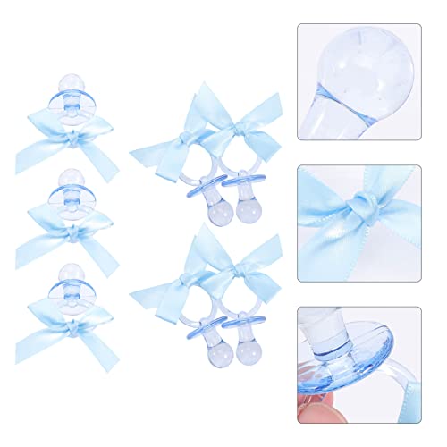 Toddmomy 20 Pçs Mini Chupetas De Chá De Fraldas Mini Chupetas De Bebê Em Acrílico Laço Para Decoraçã