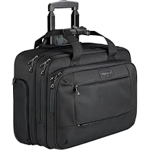 KROSER Rolling Laptop Bag for Men Women, Rolling Laptop Wheeled Briefcase for Business Fits Up to 17.3 Inch Laptop, Water-Repellent Wheeled Computer Bag Roller Case with RFID Pockets for Travel