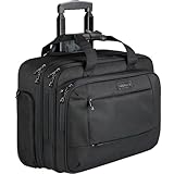 KROSER Rolling Laptop Bag for Men Women, Rolling Laptop Wheeled Briefcase for Business Fits Up to 17.3 Inch Laptop, Water-Repellent Wheeled Computer Bag Roller Case with RFID Pockets for Travel