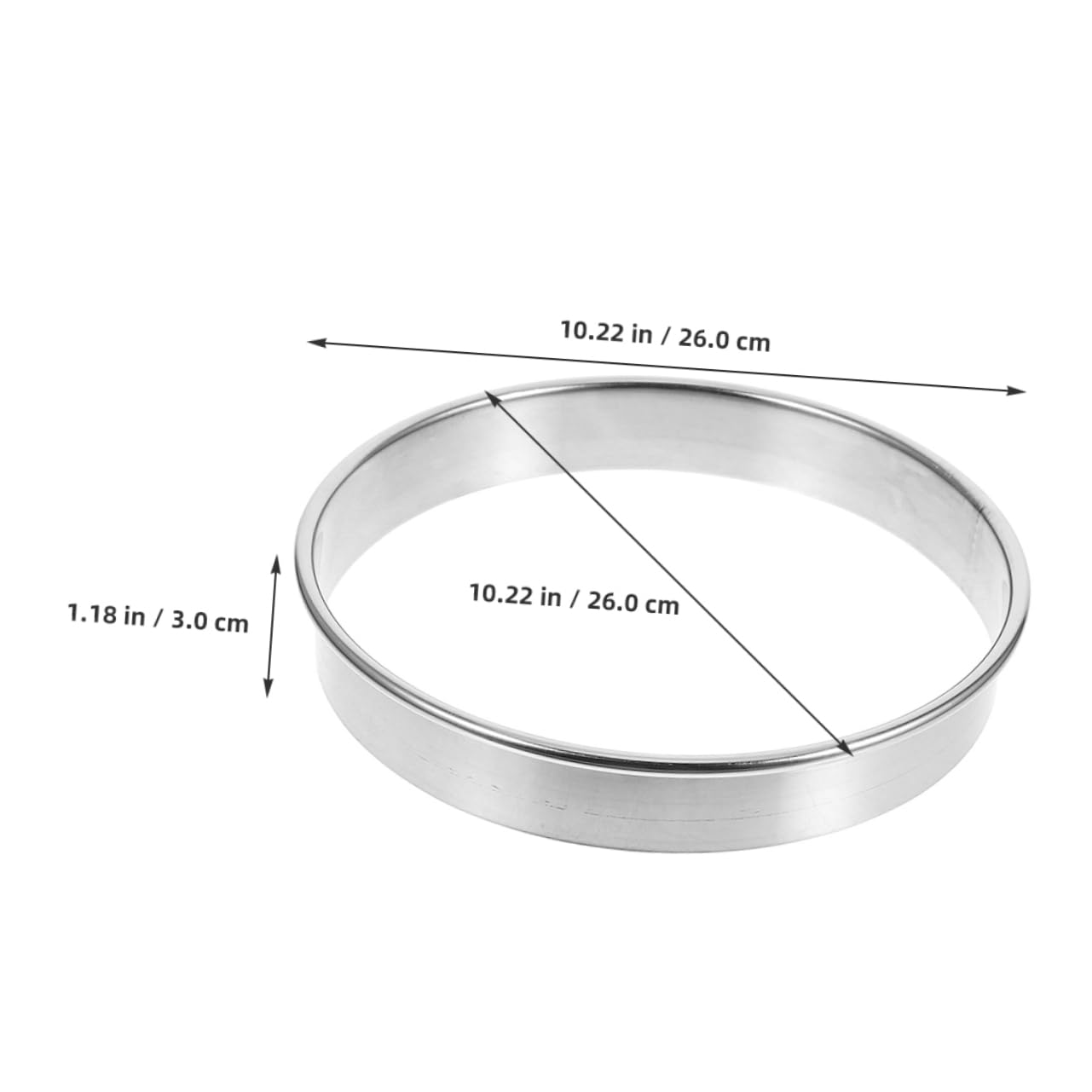 Mikikit Stainless Steel Pizza Topping Ring Baking Tool for Efficient Ingredient Placement Home and Commercial Kitchens Durable Pizza Accessory