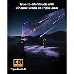 JMGO N1S Ultimate Triple Laser 4K Projector, 3300 ISO Lumens Projector, Google TV Netflix, Real-Time Auto Screen Fit, HDR10, 60''-300", Blu-ray 3D, Home Theater Projector with 20W Dolby Digital+ - Image 3