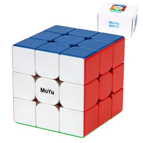 Cubo de Velocidad, MOYU RS3M 2020 3x3 Speed Cube Mágico Puzzle Cubo Elasticidad Ajustable para Girar Suavemente Cubo Rápido Juguetes