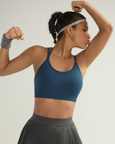 Image of RUNNING GIRL Sports Bras for Women 3Pack Strappy Bra
