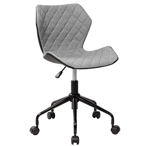 Techni Mobili Deluxe Modern Office Armless Task Chair. Color Grey