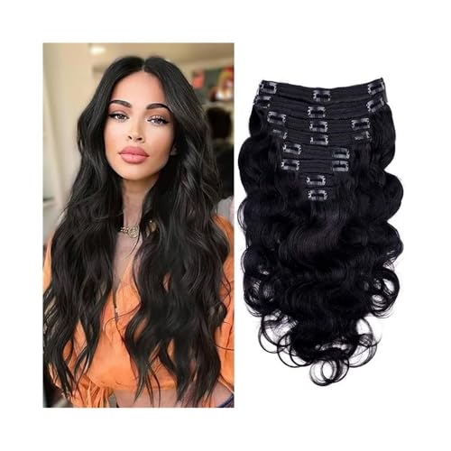 Extensiones de cabello humano con clips para dar volumen y ondas naturales de 120g