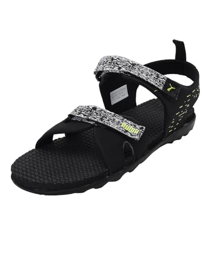 Image of Puma Men's 37547601 Black-Limepunch Slide-9 UK