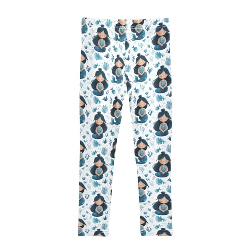 Girls Leggings Mermaid Ocean Soft Toddler Leggings for Girls Kids Pants Size 4T-10T2