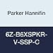 Parker Hannifin 6Z-B6XSPKR-V-SSP-C Series B6X Series Stainless Steel 3-Way Ball Valve, Spring-Loaded PTFE Lubricated PEEK Seat, Fluorocarbon Rubber Seal, Close Success, 3/8" CPI Port