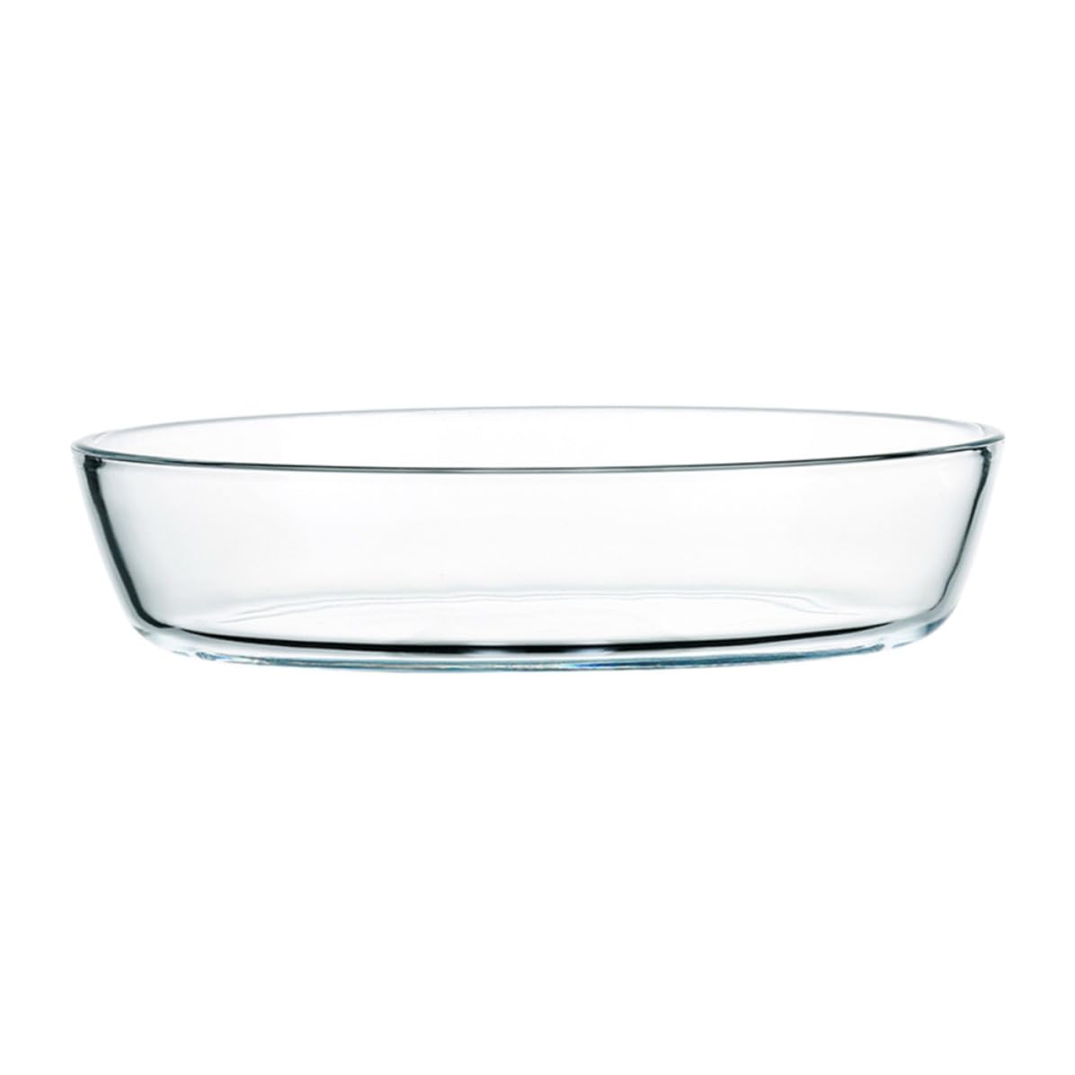 Toyvian Fuente para Hornear Plato Ovalado de Vidrio Blanco, Transparente, Apto para Microondas y Refrigerador, para Servir Frutas y Ensaladas