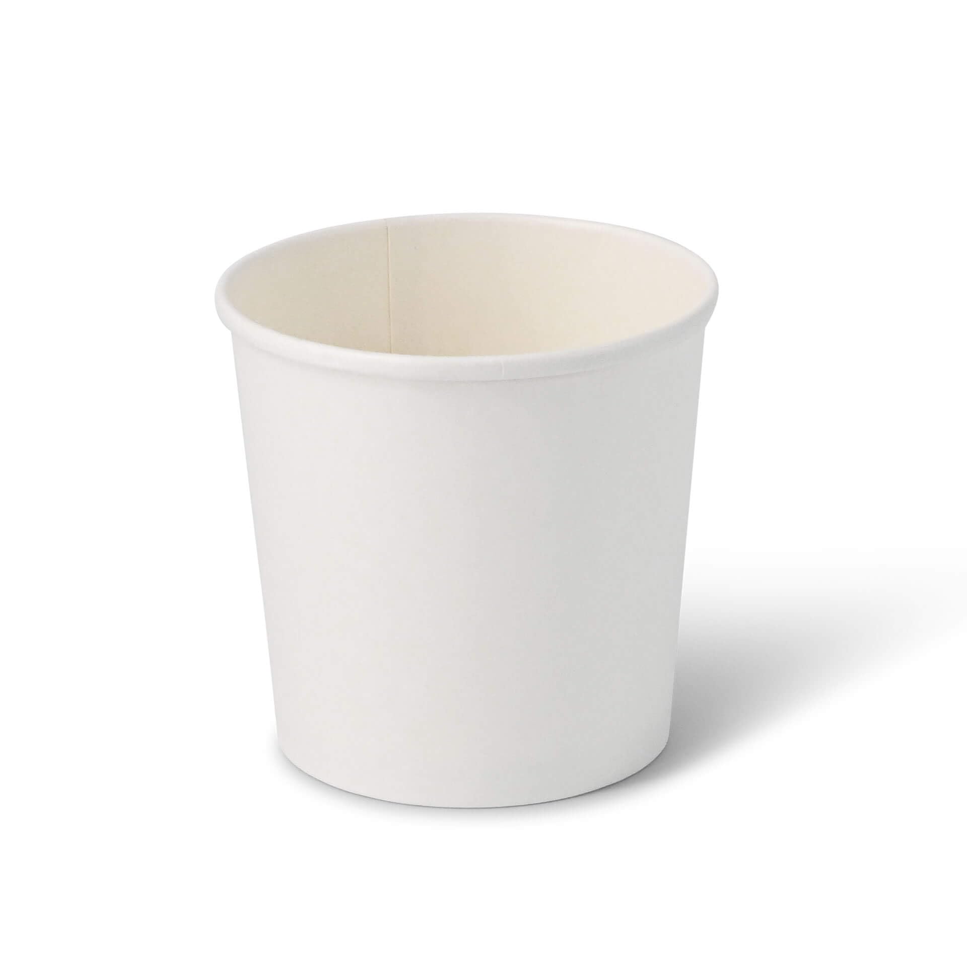 Biozoyg White Organic Disposable Cup Food Cup Cardboard Take-Away Cup I Compostable Bowl With Water-Based Inner Barrier Disposable Soup Bowls Sundae Cups I 25 Sturdy Carton Cups 24Oz Round