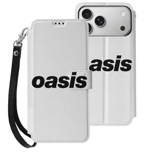 iPhone17ProMax用ケース 手帳型 オアシス OASIS バンド スマホケース ストラップ付き 財布型 アイフォン17ProMax用ケース おしゃれ 軽量 背面 携帯カバー カード収納 スタンド機能 PUレザー 耐衝撃