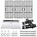 Adviace Ersatzteile für Charbroil 463340516 463370519 Gas 2 Kohlegrill, Roste & G460-2900-W2 Tank Hitzeschild & Brenner & Zünder & Hitzeschild & Flammenüberzug für Charbroil Gas2coal 463340516
