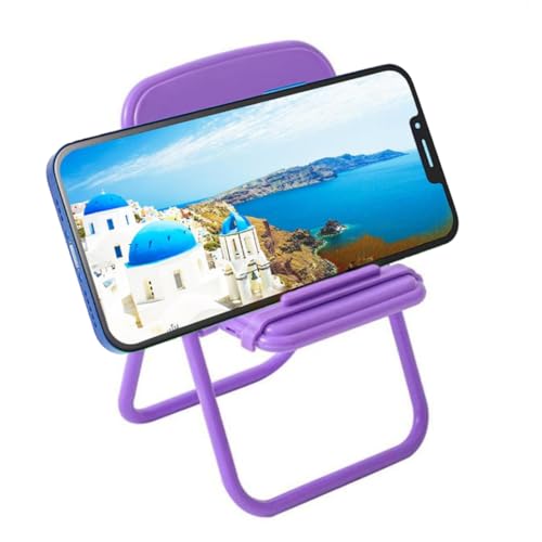 support de téléphone de bureau support téléphone portable mini-chaise portable mobile pliable réglable du bureau violet violet