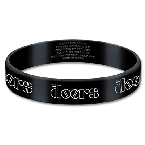 The Doors Official Wristband Classic Band Logo Jim Morrison 17Mm Rubber Size Accessory Size