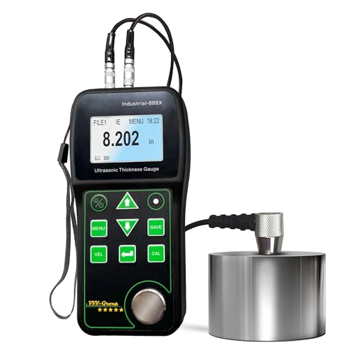 Ultrasonic Thickness Gauge Industrial-888X Echo-Echo Mode Measure Through Coating up to 19.685mils...
