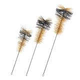 Ipetboom 3pcs Laboratory Test Tube Cleaning Brush Set with Stiff Bristle Flask and Reagent Bottle Cleaner for Science Experiment Glassware and Cylinder Washing