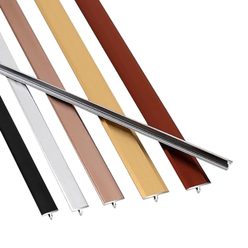 LIYI929GP Tapajuntas Suelo/Perfil De Transición, Umbral De Piso Tira De Transición Metal Aluminio Moldura En T, Transición Suelo Fácil De Limpiar, para Puertas De Entrada, Porch, Entradas Exteriores
