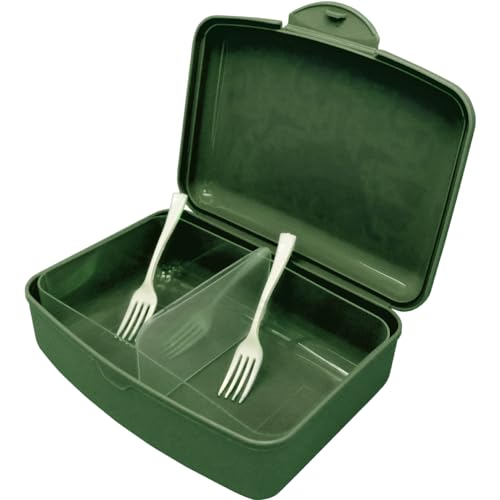 NERTHUS FIH 1350 Fiambrera Infantil Futbol Caja de Almuerzo Ligera y Fácil de Limpiar con 2 Divisores y Tenedor