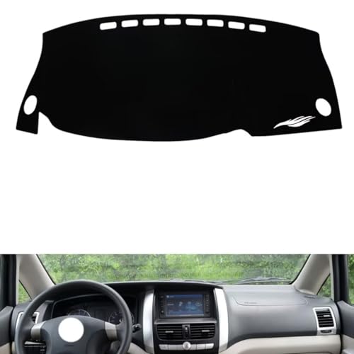 leather dash board cover mat Compatible with Nissan Succe 2010-2014 ，dashboard cover(Black)
