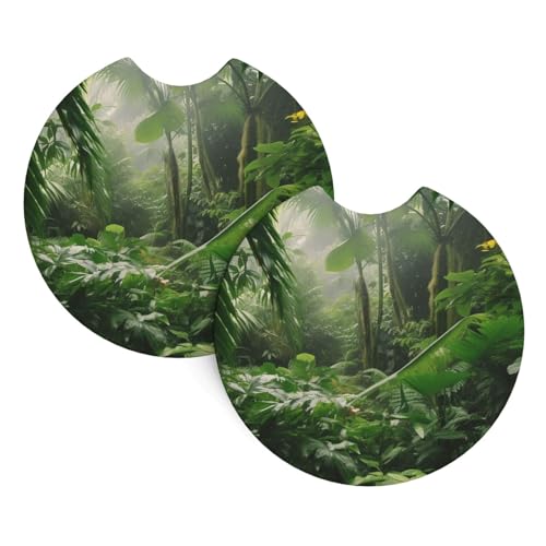 Posavasos para auto con diseño tropical 2 unidades miniatura 1