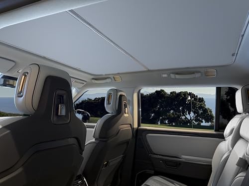 Image of VION R1S Roof Sunshade - Precision Fit, No Sagging, Two Pieces Design, Full Blackout (for Rivian R1S)-Gray
