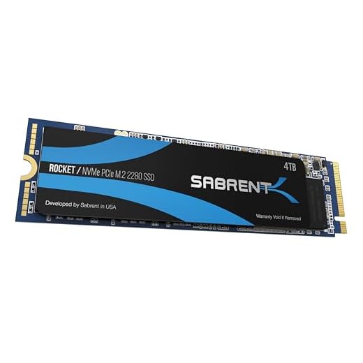 SABRENT M.2 NVMe SSD 4To Interne Solid State 3450Mo/s Lecture, PCIe 3.0 X4 2280, Disque Dur Interne Haute Performance, Compatible avec PC, NUCs Laptops und desktops (SB-ROCKET-4TB)