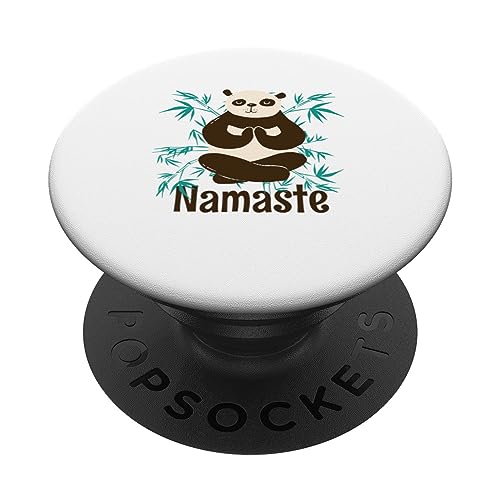 Funny Namaste spiritual panda yoga lover PopSockets PopGrip Interchangeable Funny Namaste spiritual panda yoga lover PopSockets PopGrip Interchangeable