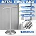 Hand Towel Holder Stand, Free Standing Towel Rack Stand with Stainless Steel Base, Rust-Proof Towel Bar for Bathroom Kitchen Countertop (Brushed Nickel)