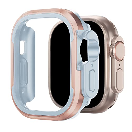 �yCYBERGARAGE�z�X�}�[�g�E�H�b�`�ی�P�[�X�EApple Watch Ultra 2/1�p �o���p�[ �P�[�X �ϏՌ� TPU���A���~ 49mm ���������� �A�b�v���E�H�b�` �E���g�� �J�o�[(�S�[���h)