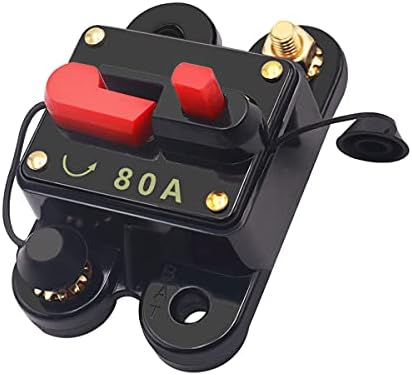 smseace 100A Manual Reset circuit breaker Auto Car Marine Boat Motor Audio Inline Fuse Waterproof Protect electrical equipment Multiple current options circuit breaker 5i-958Q-100A
