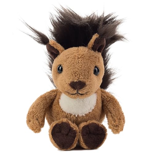 Plüsch Eichhörnchen „Luzy“ – Schaffer 5690 - Kuscheltier Eichhörnchen - weich & flauschig - Stofftier für Babys & Kinder ab 0 Jahren – waschbar - Größe S - 18 cm - braun
