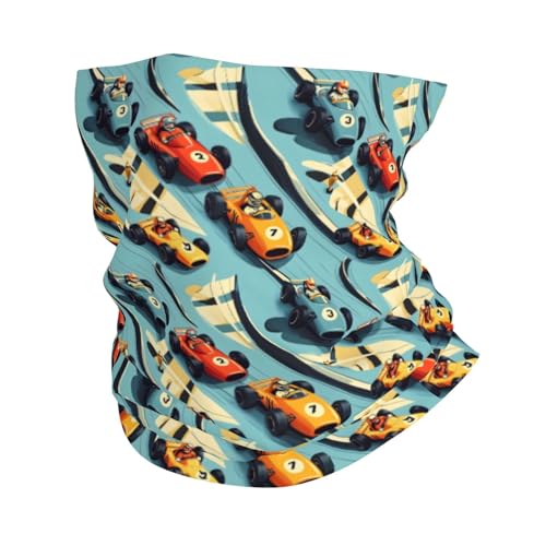 TZTTZT Neck Gaiters for Men Women - Cartoon Racing Car Print Head Scarf Balaclava Face Neck Scarf Mask Cover Bandana