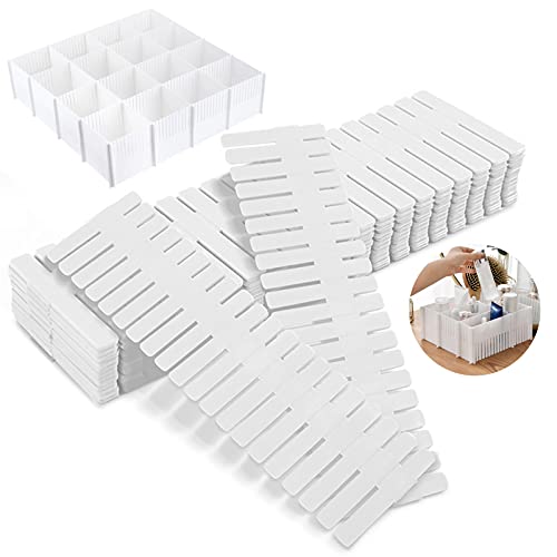 DIY Schubladen Organizer,12er Pack Schubladen Einteiler Organizer,Schubladen Organizer,einstellbare Schubladenteiler, für ordentliche Schränke, Socken Kosmetik Schreibwaren und mehr Cover