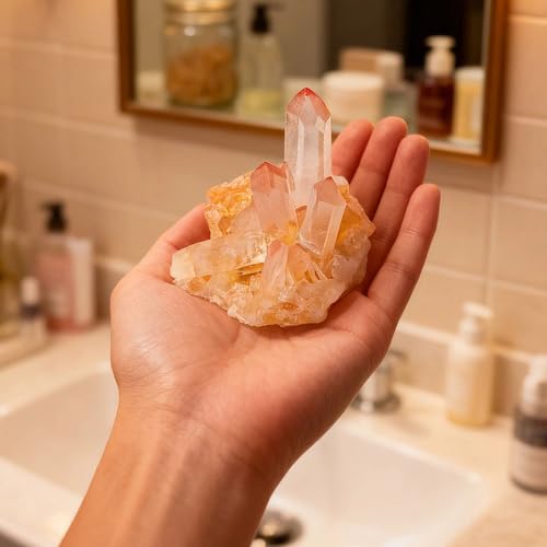 Grappe de cristal rose naturelle, cadeau idéal grappe déesse 130g - 4