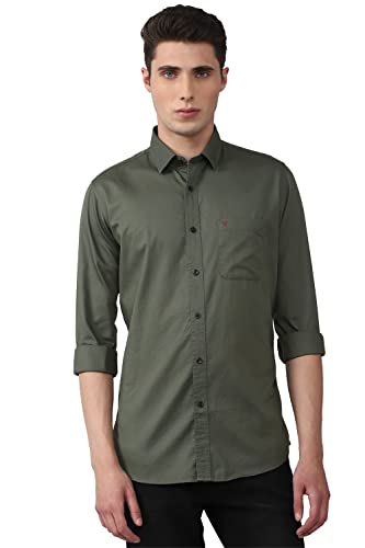 Van Heusen Sport Men’s Slim Fit Shirt (VSSFWSLBH13199_Olive 44)