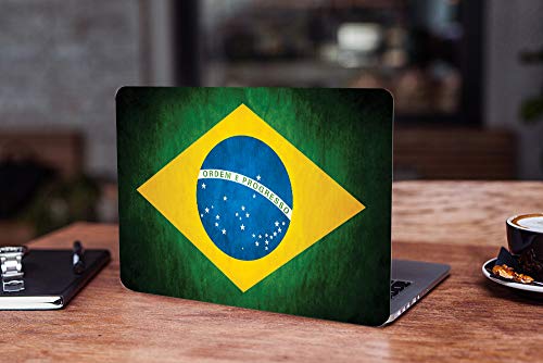 Image of Galaxsia Brazilian Flag Vinyl Laptop Skin /Sticker /Cover /Decal Compatible for Any Laptop (Hp /Dell /Sony /Acer /Lenovo /Asus etc..) Brand Models of Size17 to 17.3 Inches Laptop Or Notebook.