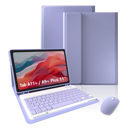 Étui clavier Samsung Galaxy Tab A9+ avec souris sans fil et porte-stylo