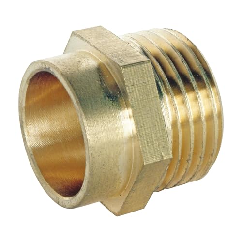 SOMATHERM FOR YOU - raccordo in ottone a saldare diritta - Male 15/21 - Per tubo di rame Ø16 - Borsa di 2 pezzi